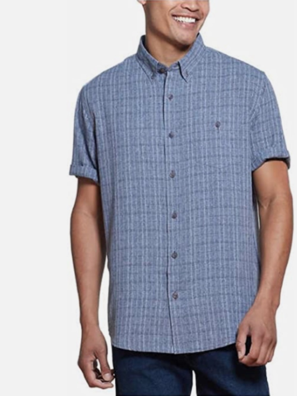 Weatherproof Vintage Men's Short Sleeve Woven Shirt XL